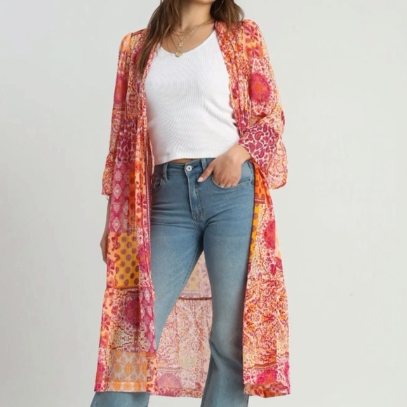 Tie Front Kimono - Picture 6 of 7